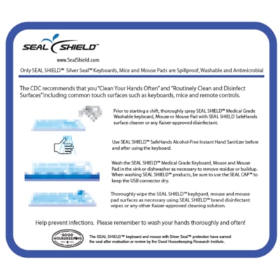 Seal Shield - Tapis de souris SSMP10 - Plastique - Imperméable - 10 antimicrobien produit protecti on ( 4x 6 ) ( 10 paq