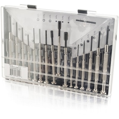 C2G 16 Piece Jeweler Screwdriver Set - Chrome TAA Compliant) 