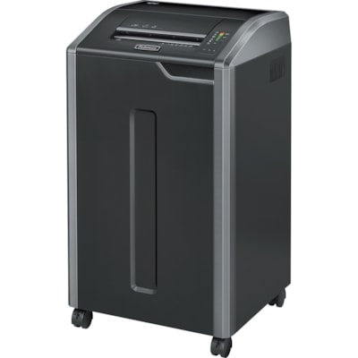 Fellowes Powershred® 425Ci 100% Jam Proof BAA Compliant Cross-Cut Shredder - Continuous Shredder - Cross Cut - 30 Per Pass - for shredding Staples, Credit Card, CD, DVD, Paper Clip, Junk Mail, Paper - 0.2" (3.96 mm) x 1.1" (28.58 mm) Shred Size - P-4 - 4 in/s (101.60 mm/s) - 12" (304.80 mm) Thro 28 SHTS CROSS CUT SHRED SIZE 4MM X 28.5MM 30 GAL