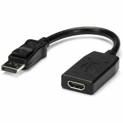 StarTech.com DisplayPort to HDMI Adapter, 1080p DP to HDMI Adapter/Video Converter, VESA Certified, DP to HDMI Monitor/Display, Passive - Passive DisplayPort to HDMI adapter - 1080p/7.1ch Audio/HDCP/DP 1.2; VESA DisplayPort certified - Connects DP host to HDMI display/monitor/projector - Compact DP  RCABL 