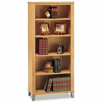 bbf Somerset WC81465 Bookcase - 30" (762 mm) Width x 13" (330.20 mm) Depth x 65.5" (1663.70 mm) Height - 5 x Shelf(ves) - Maple - Assembly Required  