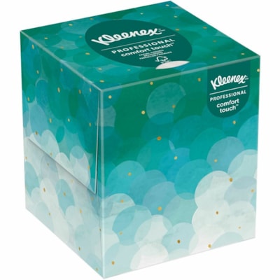 Kleenex Professional Facial Tissue Cube for Business - 2 Ply - 8.40" (213.36 mm) Width x 8" (203.20 mm) Length - White - 95 / Box CUBE BOX 2-PLY 