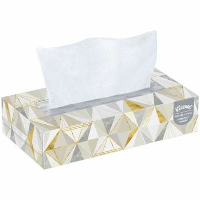 Mouchoir Professional Kleenex - 2 Pli - largeur de 7,8 po x longueur de 8,3 po - Blanc - 125 / boîte - 12 boîte  