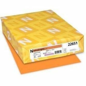Astrobrights - Papier couleur 22651 - format lettre - 8 1/2 po (215,90 mm) x 11 po (279,40 mm) - 24 lb (10886,22 g) Poids de Base - Lisse - Sans acide, Sans lignine, Heavyweight - Orange cosmique - 500 / Ramette FSC LASER JET D'ENCRE GARANTIE ORANGE COSMIC