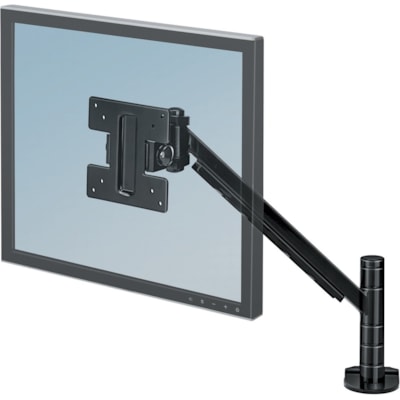 Bras support d'écran 8038201 pour Moniteur - Noir, Perle Fellowes - 21 po (533,40 mm) Support d'écran - 20 lb (9071,85 g) Capacité de charge - Compatibilité VESA - 1 chaque SUITES FELLOWES INSTALLATION FACILE