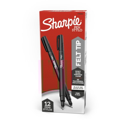 Sharpie Fine Point Pen - Fine Pen Point - Black Ink - 1 Each WON'T BLEED THROUGH PAPER 