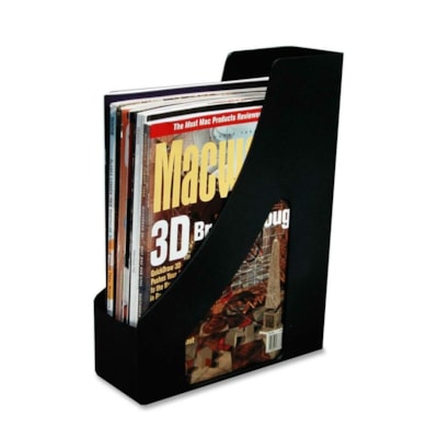 Fellowes 00434 Orderly Magazine File - Black - Plastic - 1 Each 12-1/2X3X9-5/8 100% RECYCLED FELLOWS