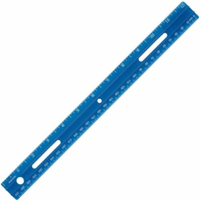 Acme United Double Plastic Bevelled Ruler - 12" Length - Metric, Imperial Measuring System - Plastic - Assorted ASST. TRANSLUCENT JEWEL COLORS 