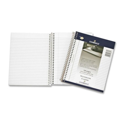 Hilroy Side Bound Wire Bound Notebook - 80 Sheets - 160 Pages - Wire Bound - 18 lb (8164.66 g) Basis Weight - 7 1/4" (184.15 mm) x 9 1/2" (241.30 mm) Sheet Size - White Paper - Copper Binding - Stiff-back, Durable Cover - 1 Each SIDE COIL 80 SHEETS(160 PAGES) 