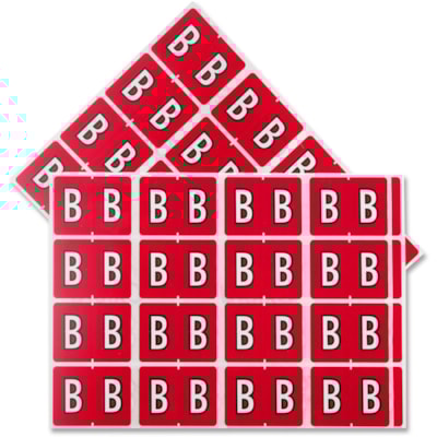 Pendaflex - Étiquettes de classement A-Z End Tab - Alphabet - largeur de 1 1/4 po (31,75 mm) x longueur de 15/16 po (23,81 mm) - Rectangulaires - Rouge - Autocollant - 240 / emballage COMPATIBLE DATAFILE RENFORCÉ DE MYLAR  EMBALLAGE DE 240