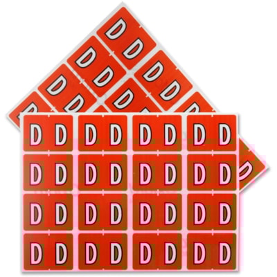 Pendaflex - Étiquettes de classement A-Z End Tab - Alphabet - largeur de 1 1/4 po (31,75 mm) x longueur de 15/16 po (23,81 mm) - Rectangulaires - Orange foncé - Autocollant - 240 / emballage COMPATIBLE DATAFILE RENFORCÉ DE MYLAR  EMBALLAGE DE 240