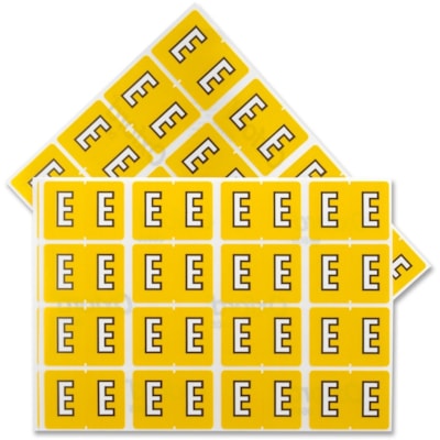 Pendaflex - Étiquettes de classement A-Z End Tab - Alphabet - largeur de 1 1/4 po (31,75 mm) x longueur de 15/16 po (23,81 mm) - Rectangulaires - Jaune - Autocollant - 240 / emballage COMPATIBLE DATAFILE RENFORCÉ DE MYLAR  EMBALLAGE DE 240
