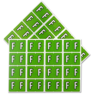 Pendaflex - Étiquettes de classement A-Z End Tab - Alphabet - largeur de 1 1/4 po (31,75 mm) x longueur de 15/16 po (23,81 mm) - Rectangulaires - Vert clair - Autocollant - 240 / emballage COMPATIBLE DATAFILE RENFORCÉ DE MYLAR  EMBALLAGE DE 240