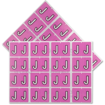 Pendaflex - Étiquettes de classement A-Z End Tab - Alphabet - largeur de 1 1/4 po (31,75 mm) x longueur de 15/16 po (23,81 mm) - Rectangulaires - Lilas - Autocollant - 240 / emballage COMPATIBLE DATAFILE RENFORCÉ DE MYLAR  EMBALLAGE DE 240