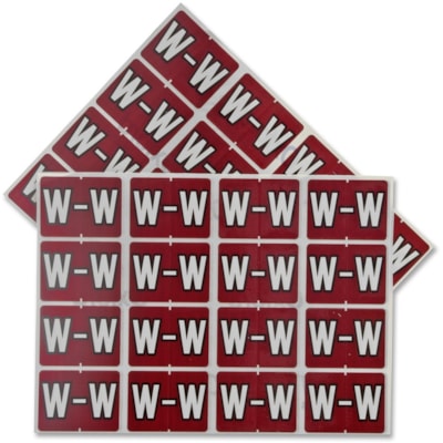 Pendaflex - Étiquettes de classement A-Z End Tab - Alphabet - largeur de 1 1/4 po (31,75 mm) x longueur de 15/16 po (23,81 mm) - Rectangulaires - Brun - Autocollant - 240 / emballage COMPATIBLE DATAFILE RENFORCÉ DE MYLAR  EMBALLAGE DE 240