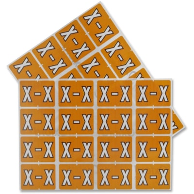Pendaflex - Étiquettes de classement A-Z End Tab - Alphabet - largeur de 1 1/4 po (31,75 mm) x longueur de 15/16 po (23,81 mm) - Rectangulaires - brun - Autocollant - 240 / emballage COMPATIBLE DATAFILE RENFORCÉ DE MYLAR  EMBALLAGE DE 240
