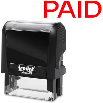 Trodat Self Inking Stamp - Custom Message Stamp - PAID - Red - 1 Each  