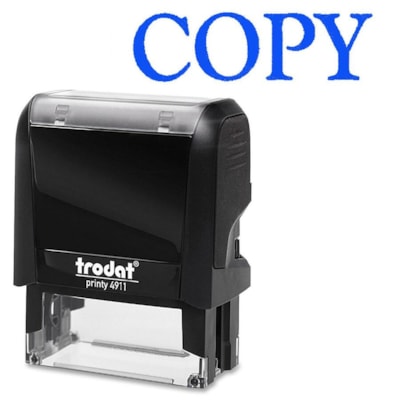 Trodat Self Inking Stamp - Message Stamp - COPY - Blue - 1 Each  