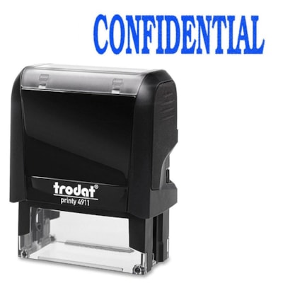 Trodat Self Inking Stamp - Message Stamp - CONFIDENTIAL - 1 Each  