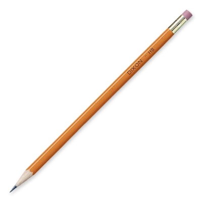 Dixon Ticonderoga HB Wood Pencil - Black Lead - Yellow Wood Barrel - 1 / Pack 10 PK 