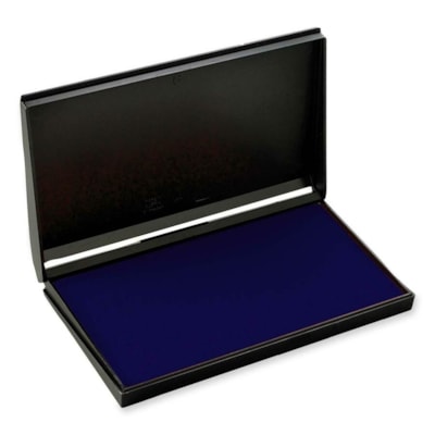 Trodat Re-Inkable Stamp Pad - 6.38" (161.93 mm) Width x 3.56" (90.49 mm) Depth - Blue Ink - 1 Each 3-1/2 x 6-3/8¿ 