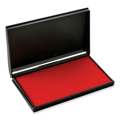 Trodat Re-Inkable Stamp Pad - 6.38" (161.93 mm) Width x 3.56" (90.49 mm) Depth - Red Ink - 1 Each 3-1/2 x 6-3/8" 