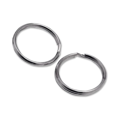 Acme United 72108 Split Key Rings - Steel - Chrome - 10 / Pack CHROME PLATED SPRING-TEMPERED STEEL