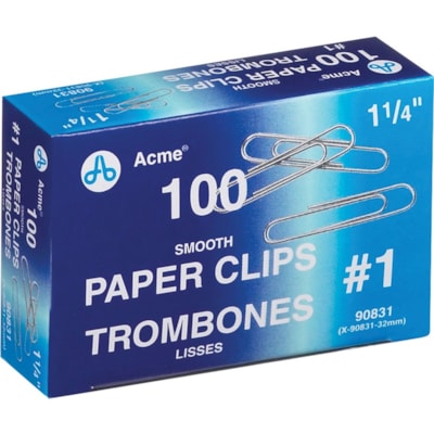 Trombone Acme United - Acier - 100 / boîte FINI LISSé 100 PAR PK