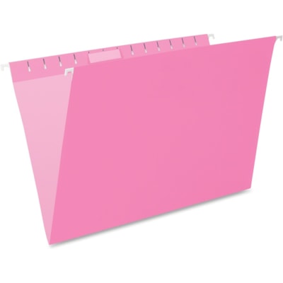 Pendaflex 1/5 Tab Cut Legal Recycled Hanging Folder - 8 1/2" (215.90 mm) x 14" (355.60 mm) - Pink - 10% Recycled - 25 / Box 25/BX 