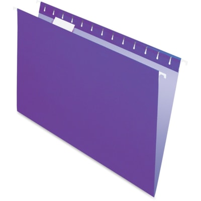 Pendaflex 1/5 Tab Cut Legal Recycled Hanging Folder - 8 1/2" (215.90 mm) x 14" (355.60 mm) - Violet - 10% Recycled - 25 / Box 25/BX 