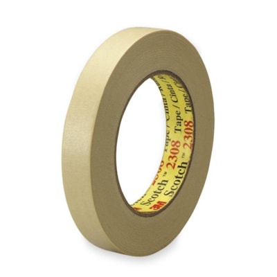 3M Scotch Performance Masking Tape - 60 yd (54.9 m) Length x 1" (25.4 mm) Width - 3" (76.20 mm) Core - Natural - Crepe Paper - For Holding, Bundling, Sealing, Masking  