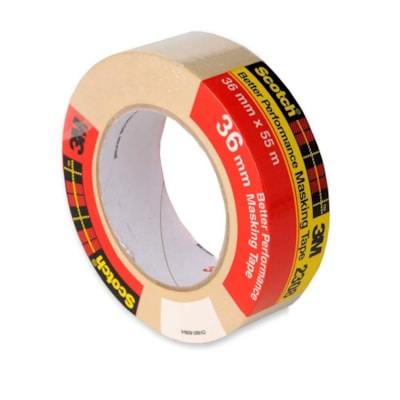 3M Scotch Performance Masking Tape - 60 yd (54.9 m) Length x 1.50" (38.1 mm) Width - 3" (76.20 mm) Core - Natural - Crepe Paper - For Holding, Bundling, Sealing, Masking  