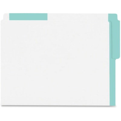Pendaflex Letter Recycled Top Tab File Folder - 8 1/2" (215.90 mm) x 11" (279.40 mm) - 10.5 pt. (3.70 mm) - Green - 10% Recycled - 100 / Box 10-1/2 PT FULLY BLEACHED KRAFT 1/2 TAB  10% PCW