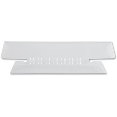 Pendaflex Hanging File Folder Tab - Blank Tab(s) - 3.50" (88.90 mm) Tab Height - Clear Plastic Tab(s) - 25 / Box CLEAR SOFT PLASTIC TAB BLANK WHITE INSERTS 25/BOX