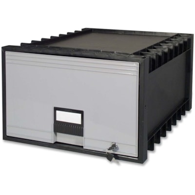 Storex Archive Drawer - External Dimensions: 18" (457.20 mm) Width x 23.5" (596.90 mm) Depth x 11" (279.40 mm) Height - Media Size Supported: Legal - Heavy Duty - Stackable - Gray - For File SIZE 24IN DEEP STACKS 8 