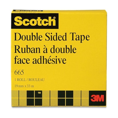 3M Scotch Double-Coated Tape - 36.1 yd (33 m) Length x 0.71" (18 mm) Width - 3" (76.20 mm) Core - Clear - For Attaching, Mounting - 1 Each PHOTO SAFE 19MM X 33M FITS 3" CORE DISPENSERS