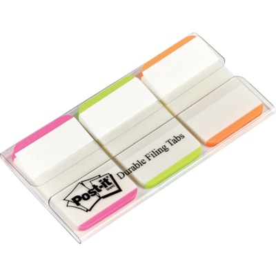Post-it® Durable Filing Tab - Pink, Green, Orange Tab(s) - 1 / Pack EXTRA THICK PINK GREEN ORANGE WITH SPACE FOR WRITING