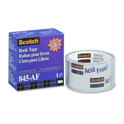 3M Scotch Transparent Book Tape - 15 yd (13.7 m) Length x 2" (50.8 mm) Width - 3" (76.20 mm) Core - Clear - For Reinforcing, Repairing, Protecting, Covering - 1 Each USE ON BOOKS MAGAZINES FOR BINDING EDGES AND MORE