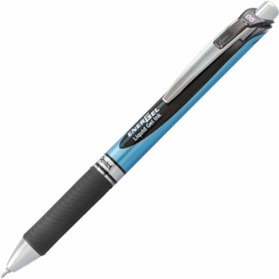 EnerGel Retractable Liquid Gel Pen, (0.5mm) Needle Tip, Black Ink - Pentel EnerGel Retractable Liquid Gel Rollerball Pen, Everyday Writing, Office Supplies, School Supplies, 0.5mm Fine Needle Point, Black Ink ROLLER BALL PENS 