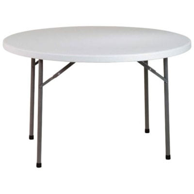 Office Star Resin Multi Purpose Table - Round Top - 4 Legs - 2" (50 mm) Table Top Thickness x 60" (1524 mm) Table Top Diameter - 29.3" (742.95 mm) Height - Indoor, Outdoor, Banquet LIGHTWEIGHT CONSTRUCTION IDEAL FOR INDOOR/OUTDOOR USE