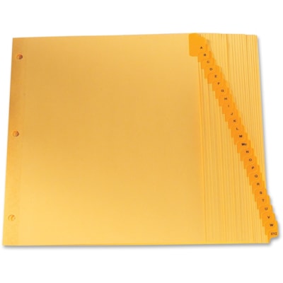 Oxford Preprinted Laminated Tab Index Divider - Printed Tab(s) - Character - A-Z - 8.50" (215.90 mm) Divider Width x 11" (279.40 mm) Divider Length - Buff Divider - Mylar Tab(s)Recycled - Reinforced - 26 / Set STOCK MYLAR REINFORCED TABS & HOLES 10% PCW