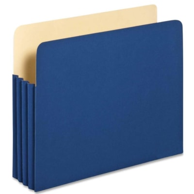 Globe-Weis Letter Recycled File Pocket - 8 1/2" x 11" - 3 1/2" Expansion - Blue  