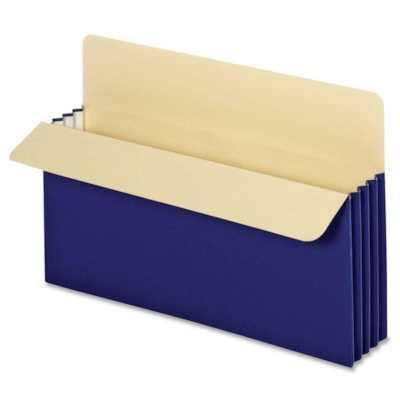 Globe-Weis Legal Recycled File Pocket - 8 1/2" x 14" - 3 1/2" Expansion - Blue  