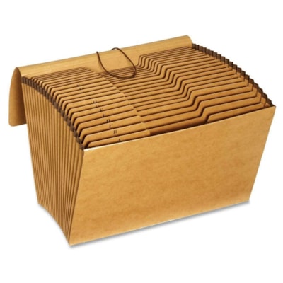Globe-Weis Expanding File – 21 Pockets, Legal Size, A-Z Tabs, Open Top, Brown (R219AHD)