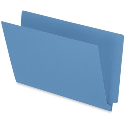 Pendaflex Legal Recycled End Tab File Folder - 9 1/2" (241.30 mm) x 15 1/4" (387.35 mm) - 3/4" (19.05 mm) Expansion - 13.5 pt. (4.75 mm) - Blue - 10% Recycled - 50 / Box PENDAFLEX 10%PCW STRAIGHT TAB 