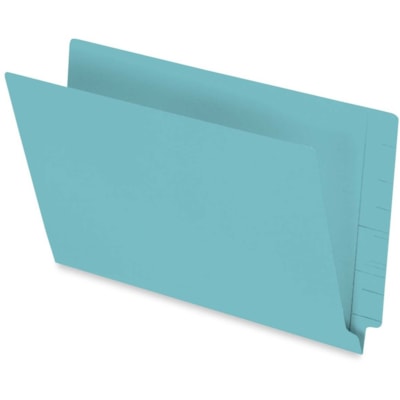 Pendaflex Legal Recycled End Tab File Folder - 3/4" (19.05 mm) Expansion - 13.5 pt. (4.75 mm) - Turquoise - 10% Recycled - 50 / Box PENDAFLEX 10%PCW STRAIGHT TAB 