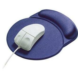 First Base Super Gel RaceTrack Mouse Pad with Wrist Rest - Blue SUPER GEL  NON-ABRASIVE LYCRA PINPOINT MOUSING SURFACE