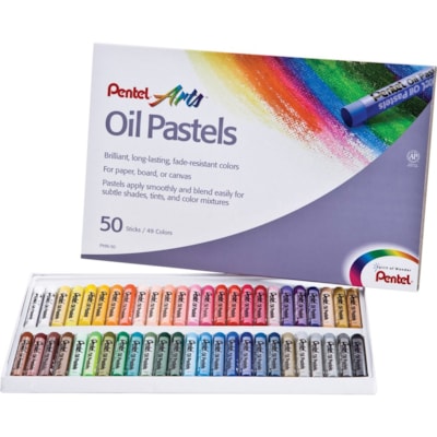 Pentel Arts Oil Pastels - 50 / Set AP CERTIFIED BY ACMI 