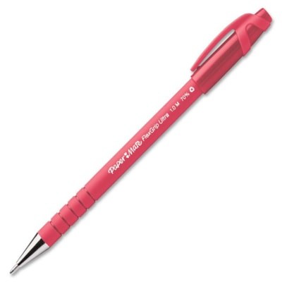 Paper Mate - Stylo à bille Flexgrip Ultra - Moyenne Pointe de stylo - Ink Rouge - Barrel Rouge Caoutchouc - 1 chaque CORPS CAOUTCHOUTÉ PAPER MATE