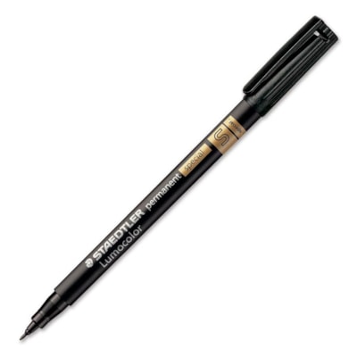 Lumocolor - Marqueur permanent spécial - 0,4 mm (0,02 po) Extra fine Pointe de marqueur - Ink Noir - Barrel Polypropylène - 1 chaque POINTE ULTRA-FINE  STAEDTLER POUR PLUSIEURS SURFACES
